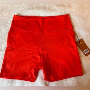 Girlfriend Collective Compression Shorts, Size XXL, Blood Orange